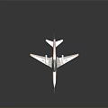 Sleek White and Orange Airplane Model with Streamlined Design Black Accents and Wings