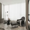 Elegant Spacious Double Height Open Living And Dining Room Interior Design With Large Panoramic Windows