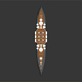 Model Warship With Red Hull Grey Body And White Superstructure On Black Background With Reflection