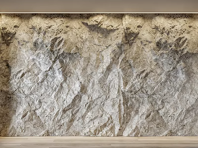 Natural Stone Wall With Rough Texture And Earthy Pattern For Interior Decor 3d model