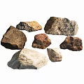 Natural Colored Stone Collection With Various Shapes And Textures For Decorative Use