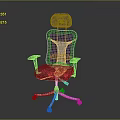 Black Mesh Back Office Chair With Purple Seat Armrests And Silver Wheels
