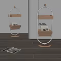 poliform Modern Side Table Solid Wood Side Table Bookshelf 3d model