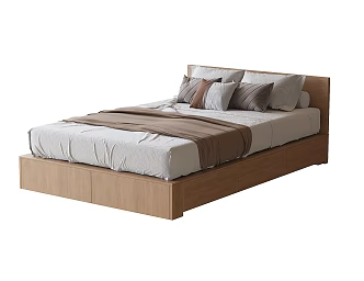 Modern Tatami Bed Single Bed 3d model