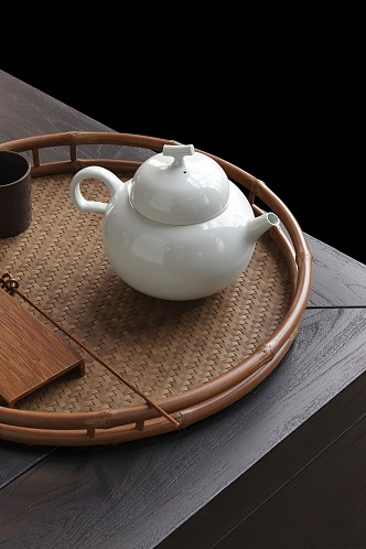 New Chinese Tea Set Teapot Bamboo 3d model