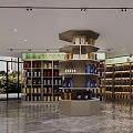 Well Organized Liquor and Tobacco Store Interior With Shelves of Alcohol Bottles and Tobacco Products