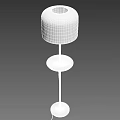 Modern Floor Lamp With Dark Shade And Metal Stand In Minimalist Interior