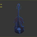Artistic Painted Musical Instrument Cello with Red Body Strings and Scroll