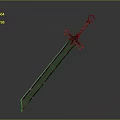 Medieval Metal Sword With Decorative Hilt And Long Sharp Blade Design