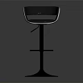 Modern Upholstered Gray Bar Stool With Backrest And Silver Metal Base Footrest