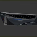 Modern Stadium Architectural Design With Blue Seats Green Field And Roof Structure