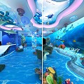 Modern Underwater World Undersea Palace 3d model