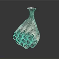 Artistic Silver Vase With Unique Tubular Structures And Textured Surface Design