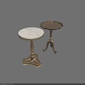 Pair of Classic Wooden Ornate Coffee Tables With Intricate Carved Bases And Decorative Legs