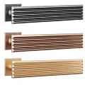Modern Swing Door Handles with Black Copper Golden Striped Design for Home Use