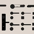 Handle leather handle door handle room door handle bathroom door handle minimalist door handle 3d model