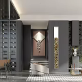 Modern Luxury Living Dining Room With Large Windows Blinds City Skyline Sofa Dining Table Chairs
