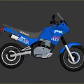 Blue Suzuki DR Motorcycle With Adventure Design And Off Road Features