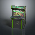 Vintage Arcade Gaming Machine with Tarzan Strong Champion Game Screen and Control Panel