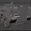 Wheeled Armored Vehicle With Six Wheels Turret Weapon System And Protective Armor