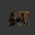 modern cutting machine stonemason stone cutting machine machining 3d model