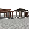 New Chinese Pavilion Landscape Pavilion 3d model