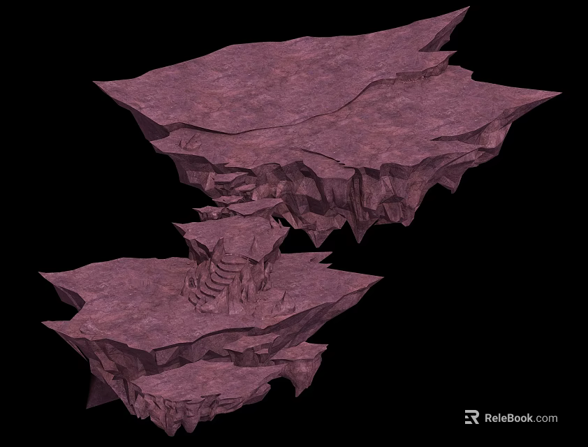 Micro Terrain Rocky Texture With Layered Structure And Stacked Natural Formation Design 3d model 