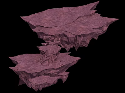 Micro Terrain Rocky Texture With Layered Structure And Stacked Natural Formation Design 3d model