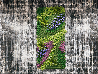 modern plant wall green plant wall 3d model