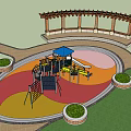 Modern amusement equipment children's playground 3d model