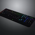 Black RGB Backlit Gaming Keyboard With Colorful LED Lights And Ergonomic Design