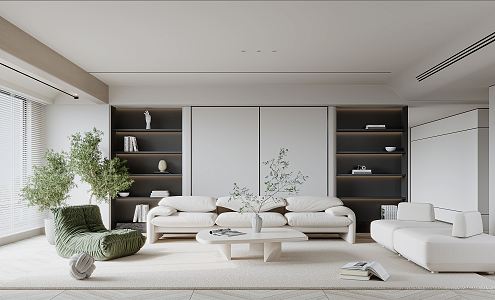 modern living room 3d model