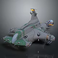 Modern Spaceship Spacecraft 3d model