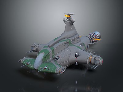 Modern Spaceship Spacecraft 3d model