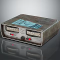 Vintage Electronic Device With Metal Casing Meters Knobs And Indicator Lights 3d model