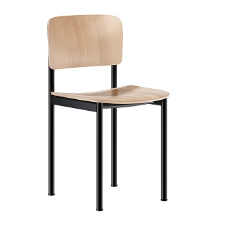 Fredericia Nordic Single Chair Log Dining Chair Minimalist Single Chair Industrial Style Single Chair Iron Chair 3d model