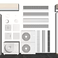 Modern air conditioner air conditioner sealing external machine wall-mounted vertical air conditioner ventilation fan cool bully 3d model