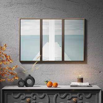 Modern Simple Light Luxury Abstract Painting Decorative Painting Art Painting Hanging Painting 3d model