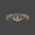 Parasitic Creature With Yellow Top On Gray Muscular Shoulder Featuring Red Details