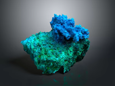 Vibrant Blue Green Aquatic Coral Colony With Natural Marine Habitat Features 3d model