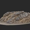 Garden Landscape Decorative Rock With Natural Texture And Yellow Green Moss On Stone Base