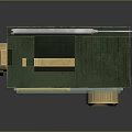 Vintage Green Radio With Gold Knob Handle And Retro Classic Design Style