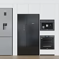 Modern refrigerator embedded refrigerator combination 3d model