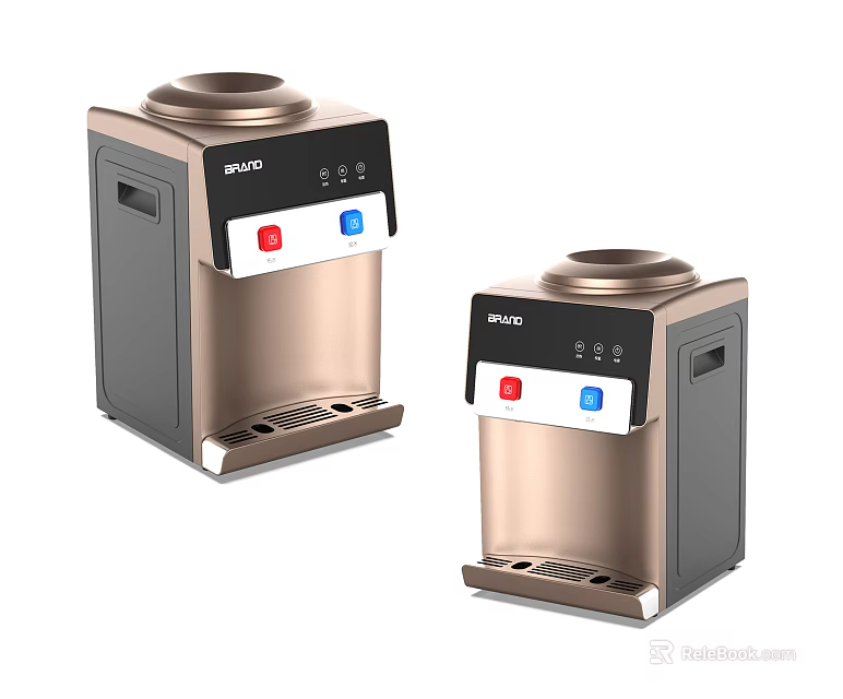 SKG Gold and Black Water Dispensers with Hot Cold Control Buttons for Daily Use 3d model 