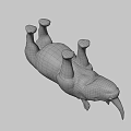 Realistic 3D Rhinoceros Model With Detailed Skin Texture And Horns
