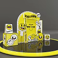 Yellow Smile Themed Photo Check In Spot With Smile Face Decorations And Yellow Cubes