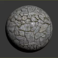 Decorative Stone Sphere With Irregular Natural Stone Mosaic Design And Textured Surface 3d model