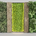 Modern Plant Wall 3d model