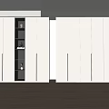 Modern White Wardrobe Storage Design With Sliding Doors Open Shelves And Drawers