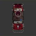 Rusty Modified Apocalyptic Car With Spikes Metal Grill And Exhaust Pipes